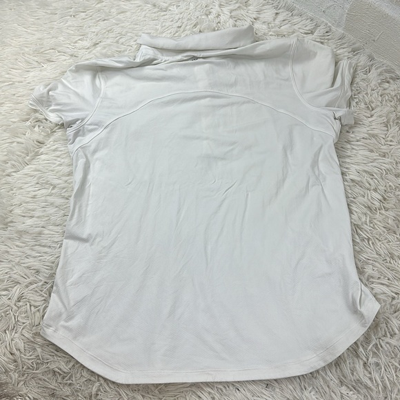 Lululemon Quick-Drying Short Sleeve Polo Shirt White - Picture 4 of 5